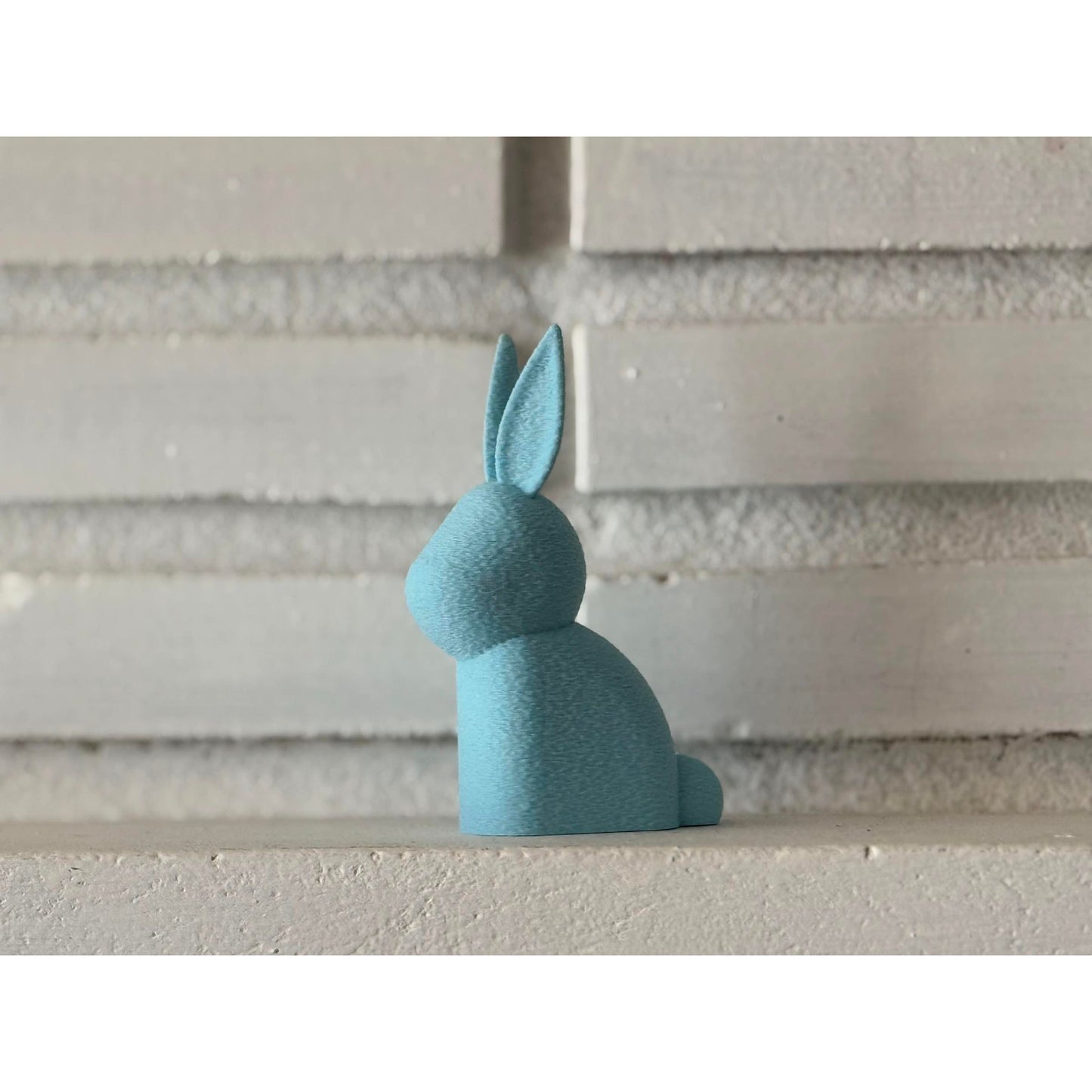 Set of 2 Modern Bunny Figurines – Minimalist Spring Decor – Choose Pastel Blue & Yellow or White & Pastel Pink - Home Easter Decorations