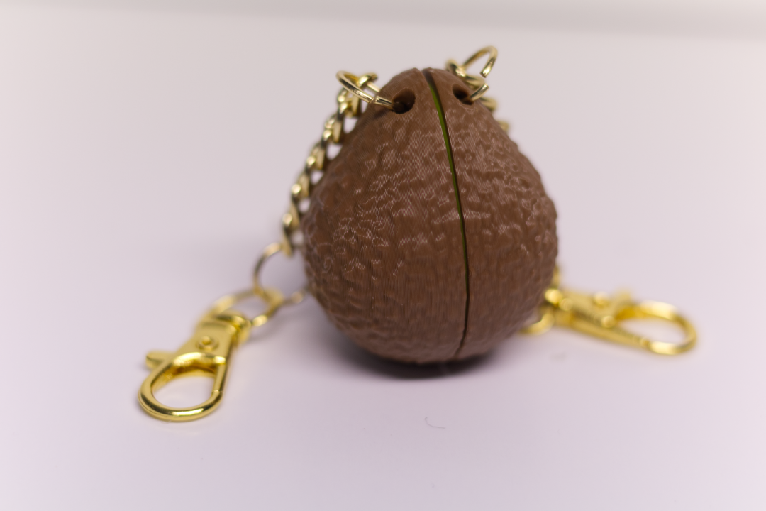 Avocado key chain pair mated using the magnets