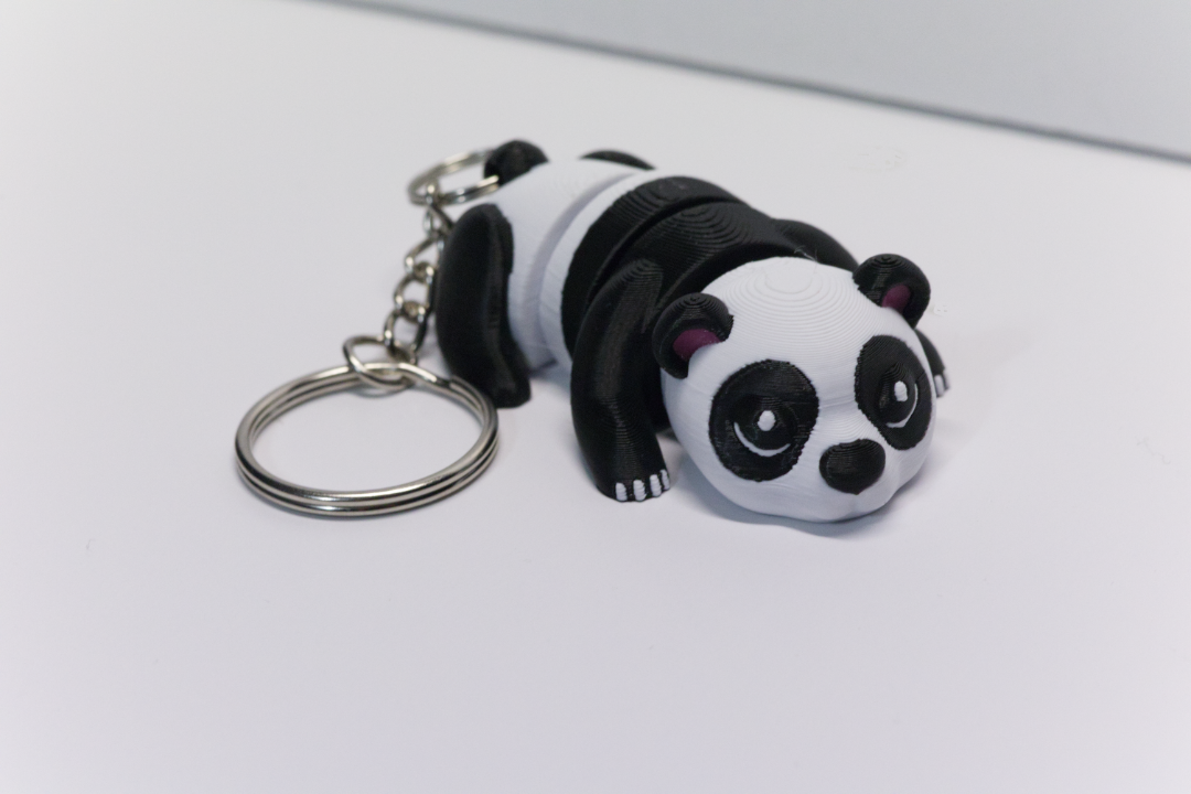 Flexible Panda Keychain – Poseable and Adorable - Great as a Fidget Keychain and Bag Charm