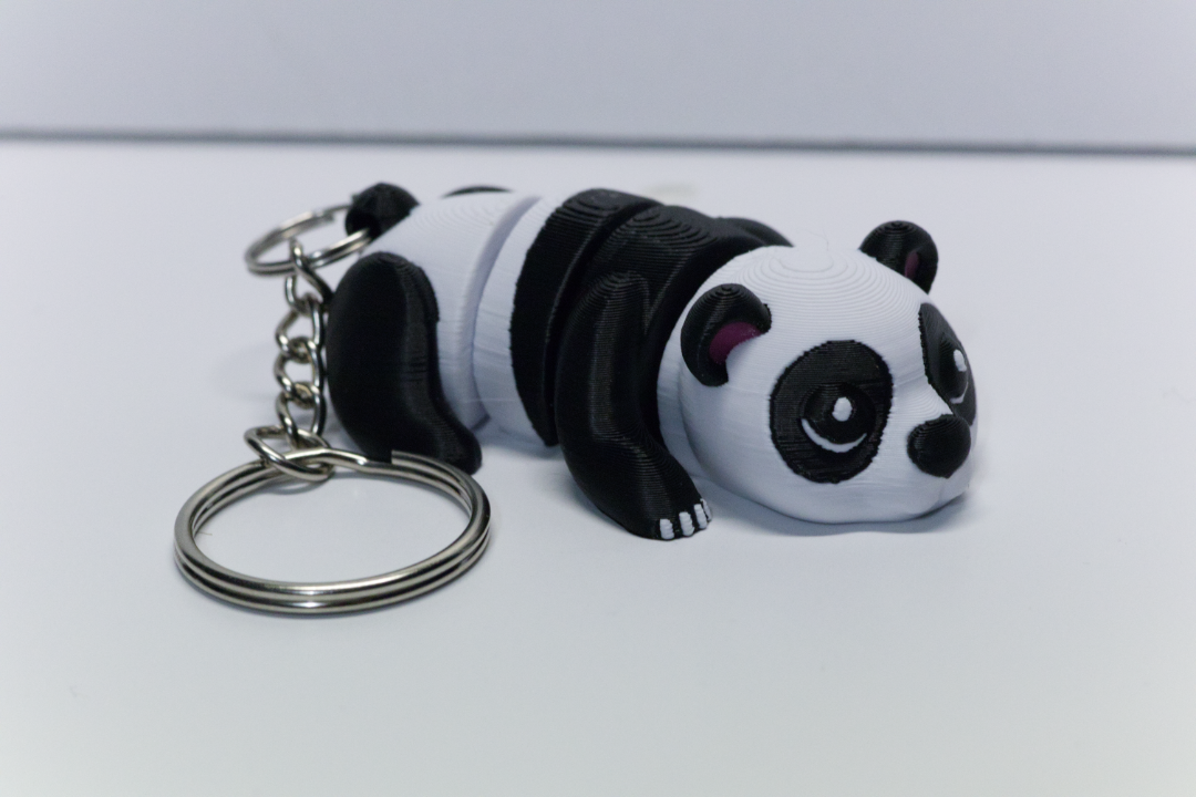 Flexible Panda Keychain – Poseable and Adorable - Great as a Fidget Keychain and Bag Charm