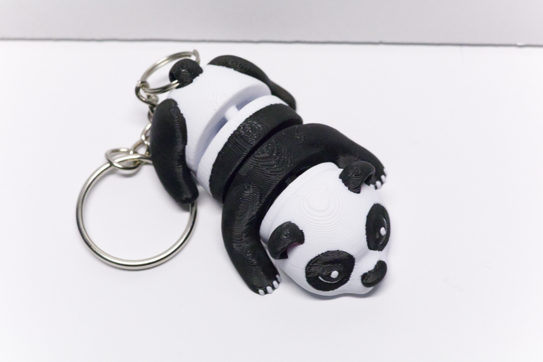 Flexible Panda Keychain – Poseable and Adorable - Great as a Fidget Keychain and Bag Charm