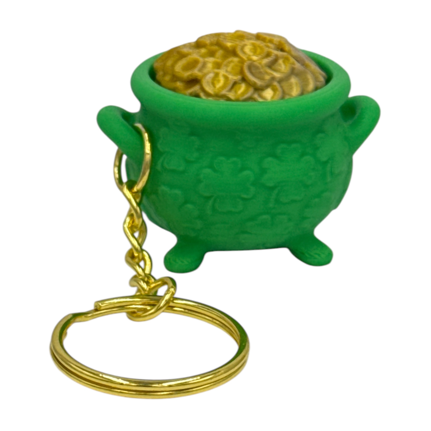 Lucky Pot of Gold Fidget Keychain – Stress Relief on the Go! - Fun Fidget Bag Charm for St. Patrick's Day