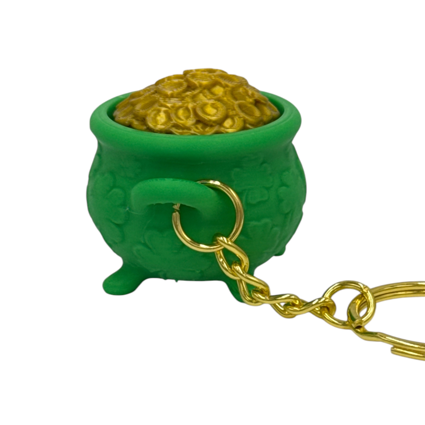 Lucky Pot of Gold Fidget Keychain – Stress Relief on the Go! - Fun Fidget Bag Charm for St. Patrick's Day