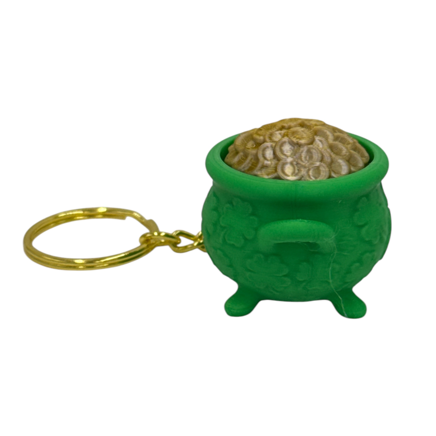 Lucky Pot of Gold Fidget Keychain – Stress Relief on the Go! - Fun Fidget Bag Charm for St. Patrick's Day