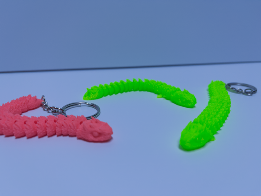 Articulating Snake Keychain – 3D Printed Flexible Design | Fun & Fidget Ready Accessory